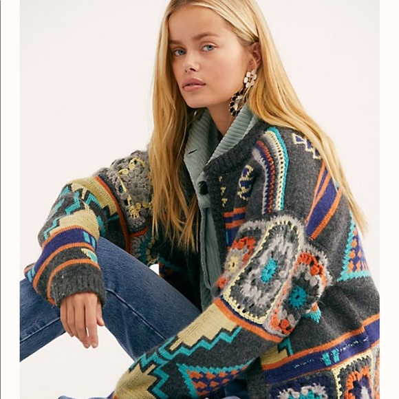 Free People Sweaters - NWT Free People Santa Rosa Boho Cardi Size XS/S